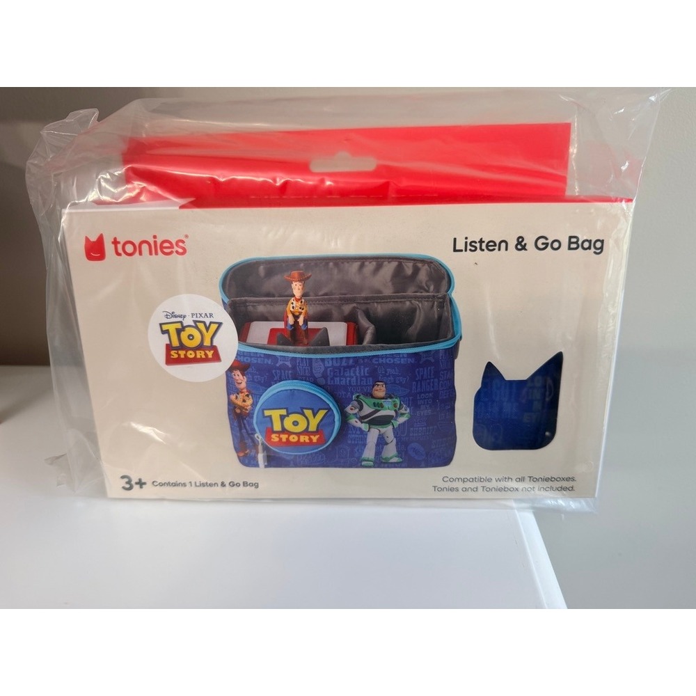 Tonies Toy Story Listen & Go Bag Kids OS Blue Disney Pixar Woody Buzz NWT